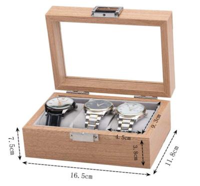 China Watch Storage Box Wooden Glass Display Watch Packaging Watch Storage Box Wooden Watch Box for sale