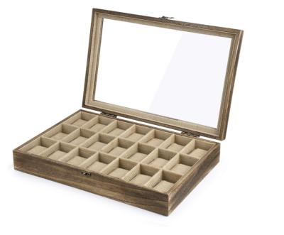 China Wholesale Wooden Watch Box Mens Womens 21 Slot Wooden Watch Storage Box Watch Packaging Watch Storage Display Box for sale