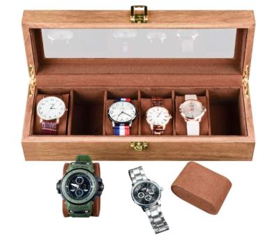 China Wooden Watch Box Watch Gift Display Storage Watch Packaging Watch Storage Box Wooden Men's Storage Box Retro for sale