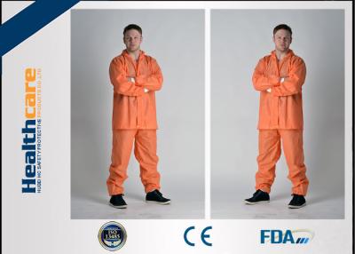 Cina Un pezzo solo di Grey Color Disposable Protective Coveralls con la chiusura lampo durevole per il mercato coreano in vendita