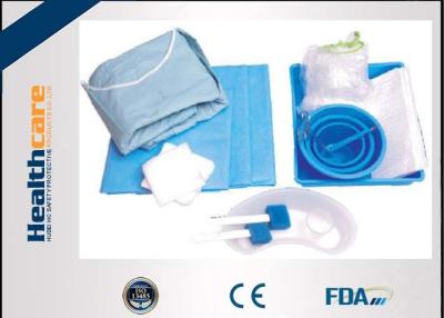 China Durable SMS Disposable Surgical Packs Sterile Cath Lab Kit In Blue Color for sale