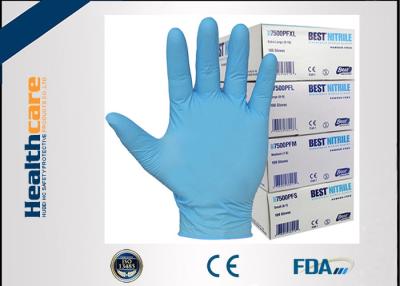 China O exame de 9 luvas protetoras de mil. 6 Mil Blue Nitrile Exam Disposable pulveriza livre à venda