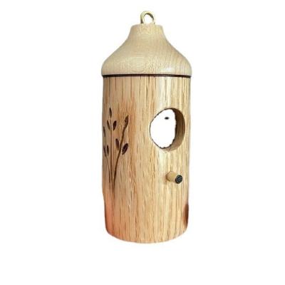 China Enchanting Decorative Windproof Hummingbird House With Creative Hanging Wooden Crafts for sale