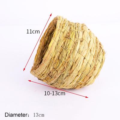 China Manufacturer windproof grass woven bird t thrush pigeon nest parakeet breeding nest warm hanging supplies for sale