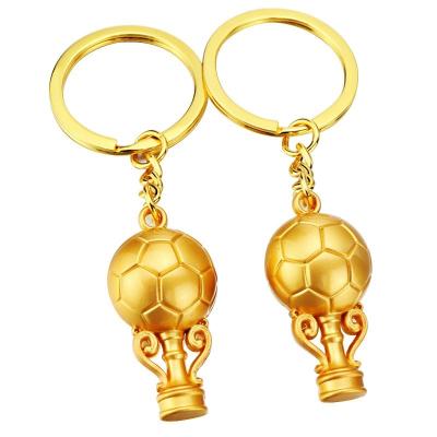 China 2022 Soccer Fans Zinc Alloy Main Chain Qatar Key Chain Football World Cup Pendant Gift for sale