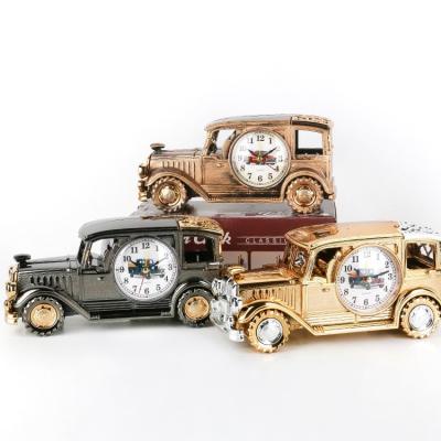 China European style clock radio multi-function decoration pen holder alarm clock car vintage vintage student gift creative alarm clock for sale