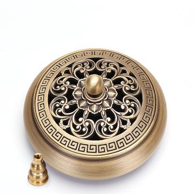 China Art Deco Pure Copper Household Sandalwood Indoor Antique Dish Decoration Censer Creative Agarwood Censer for sale