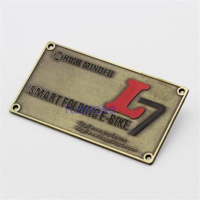 China Personalized metal nameplate custom, painted metal badge custom, custom furniture OEM for sale