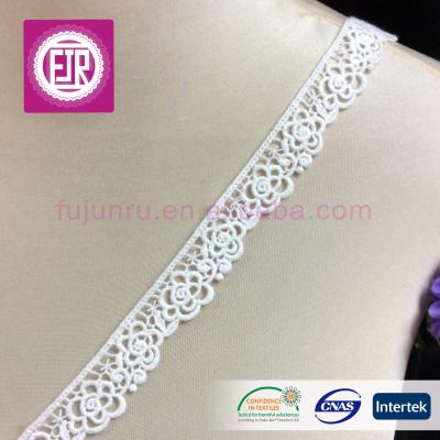 China 2cm wide workable border lace trim, small lace trimming, lace trim wholesale for sale