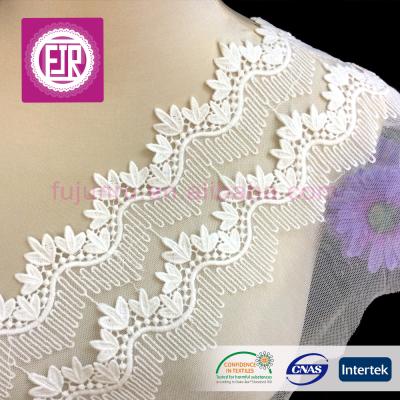 China Scalloped Lace Trim For Wedding Dress Edge, Lace Trim For Wedding Veil, Net Embroidered Lace Trim for sale