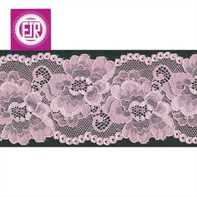 China 2019 Viable New Design Lace Trim, Pink Floral Lace Trim, Knitted Jacquard Lace Trim for sale