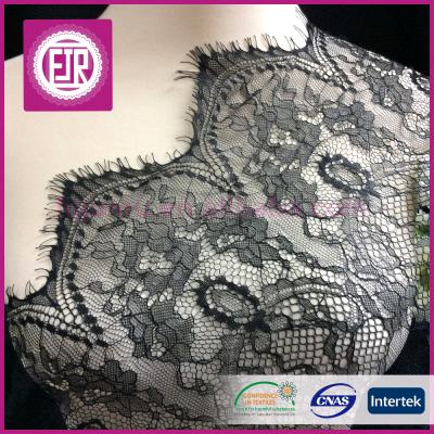 China 28cm viable eyelash lace trimming, border lace trimming, lace trim for lingerie for sale