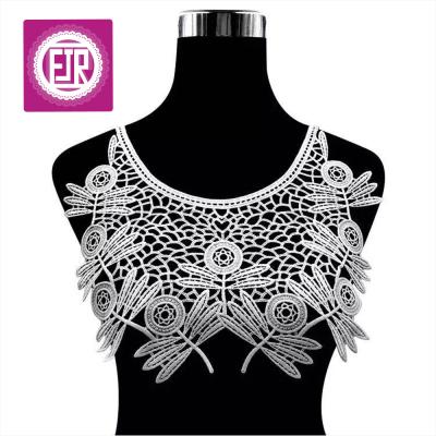 China Sustainable water soluble lace applique, venice lace applique, collar lace applique wholesale for sale