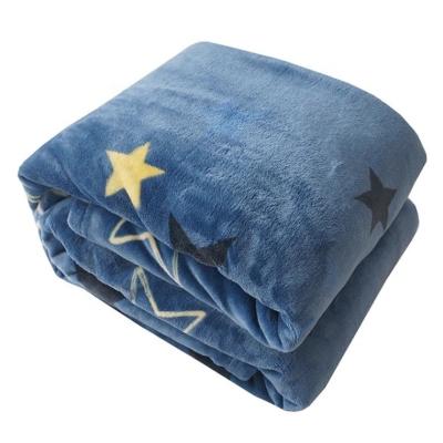 China Antistatic Super Soft Printed Coral Star Fleece Blanket For Bedroom for sale