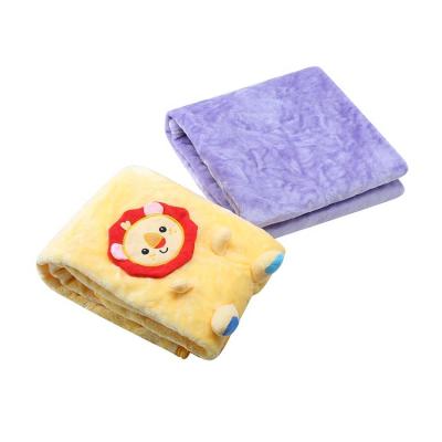 China Cute Cartoon Pattern Anti-Pull And Super Warm Fleece Throw Soft Coral Blanket For Baby Kids for sale