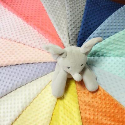 China Stretch Custom 100% Polyester Microfiber Sherpa Dot Fabric Baby Fleece Minky Blanket for sale