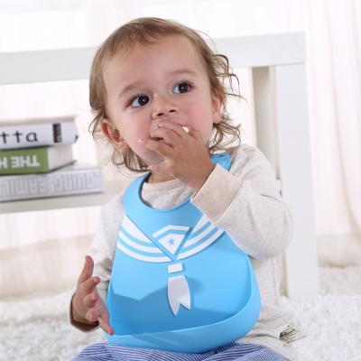 China Baby Kids Silicone Antibacterial High Quality Bibs Accept Custom Logo for sale