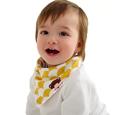 China 100% Antibacterial Cotton Triangle Bandana Drool Bib Baby Bandana Drool Bibs for sale