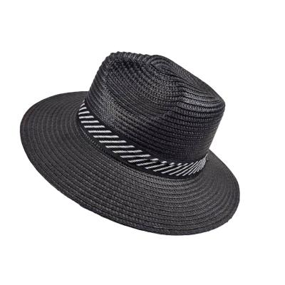 China Custom Wholesale Farmer Hat Straw Bucket Sun Hat Fashion Character Unisex Panama Cool Cowboy Hat for sale