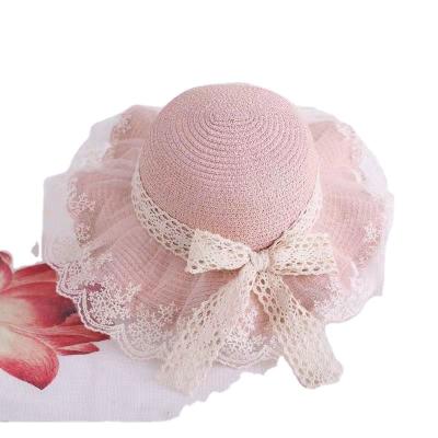 China Wholesale Custom Character Kids Straw Hat Cute Sun Hat For Baby Kids Girls Out Door Travel Hats for sale