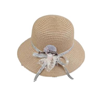 China Wholesale Custom Cute Character Kid Straw T Sun Hat For Baby Kids Hat Girls Hats Princess Style for sale