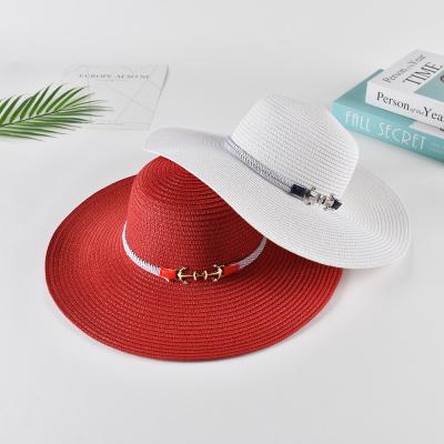 China Wholesale Character Best Selling Women's Sun Paper Panama Beach Women's Summer Straw Hat for sale