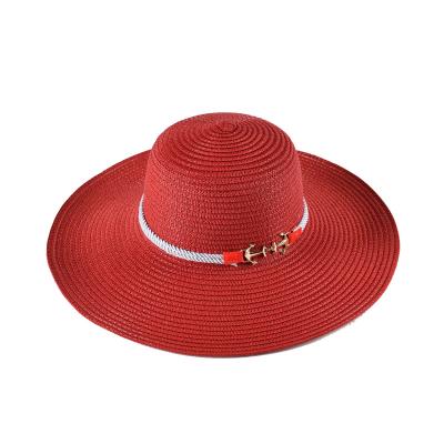 China Wholesale Character Best Selling Women's Sun Paper Panama Beach Women's Summer Straw Hat for sale