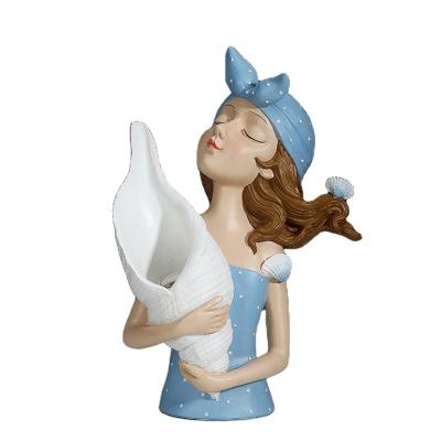 China Handmade Modern Girl Resin Art Statue Gift Fairy Fashion Style Sculpture Ornaments Home Decoration Table Figurines for sale