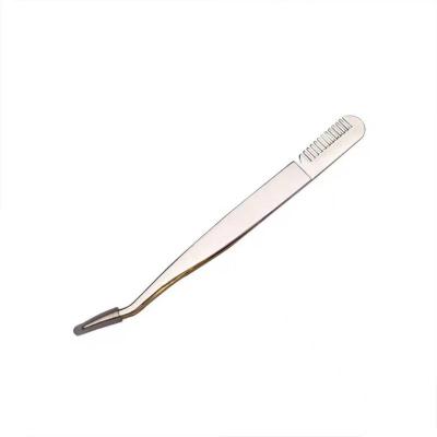 China Good Selling Stainless Steel Eyebrow Tweezers Stainless Steel Customized Colorful Eyebrow Tweezers for sale