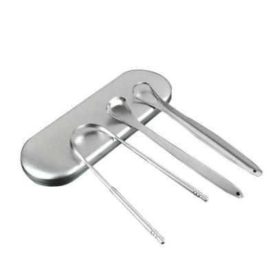 China Low Price Stainless Steel Tongue Scraper Stainless Steel Tongue Head Brush Scraping U Shaped Tongue Scraper for sale