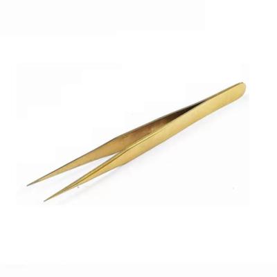 China Stainless Steel Nose Hair Tweezers Tip Tip Tweezers LOGO Color Directed Tweezers Manicure for sale