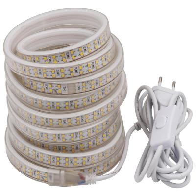 China 180Led/m Led Strip AC220V 2835SMD Double Row White/Warm White waterproof Led strip Light for sale