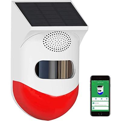 China Game Alarm When People Enter WT80W Hotsell Pir Sensors Outdoor Alert System Solar Siren Tuya Wifi Alarm for sale