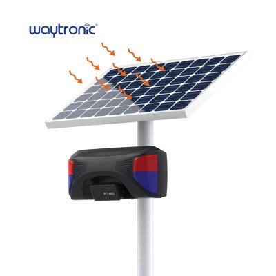 China Microwave Detector Sound Outdoor Wireless Solar Detector Siren Alarm Sound Voice Alarm for sale