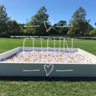 China Large White Square Soft Pvc Ball Pit 5x5m For Party Rental for sale