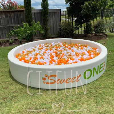 China White Round PVC Circle Ball Pit For Rental Party RT-004C for sale