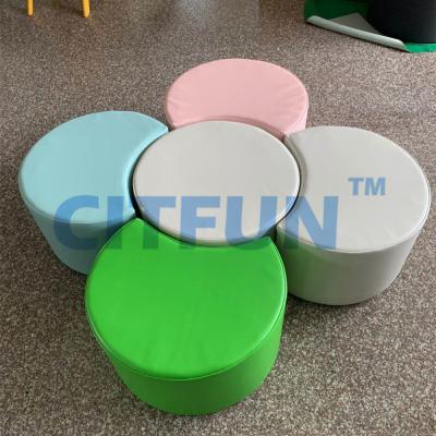 China Soft PVC Toddler Flower And Chenille Stools RT-021H for sale