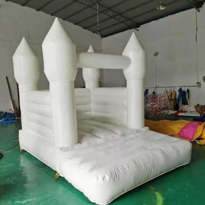 China White PVC Inflatable Bounce House With Slide RBH-004C for sale