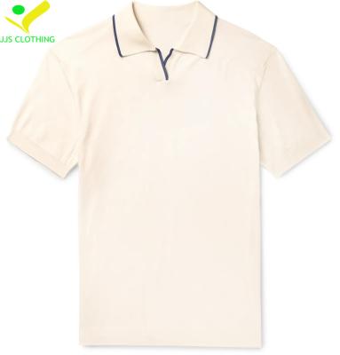 China Hot Sales Anti-wrinkle Polyester Spandex Knit Collar Man Short Sleeve Golf Polo Shirts for sale