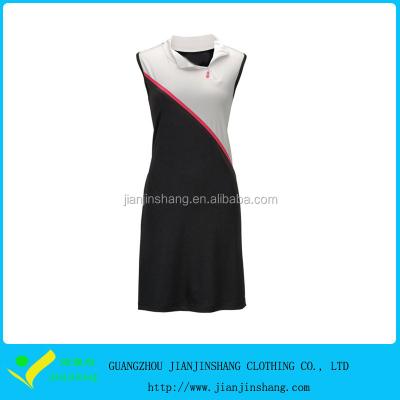 China Hot Sale Golf Zipper Color Combination Long Placket Plus Size Dress For Golfer for sale