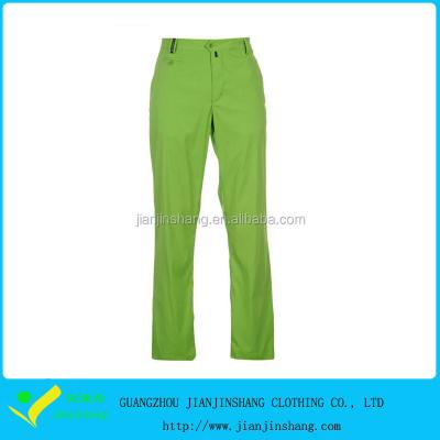 China Men Fashion Anti-pilling Green Plain Long Trousers Golf Casual Pants for sale