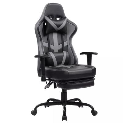 China Free Sample (Height)Adjustable Racing Computer Gaming Swivel Leather Ergonomic Computer Rotary Chair With Footrest And Massage for sale