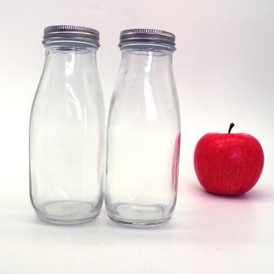 China Viable Transparent Water Bottle 310ML Milk Glass Drinkware For Tea Juice Coffee for sale