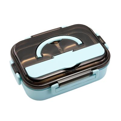 China Viable Portable Thermal Stainless Steel Bento Lunch Box With 1L/1.3L Food Container Spoon And Fork for sale