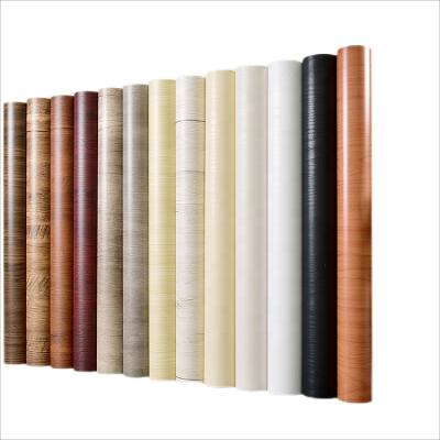 China Hot Sale Wood Grain Waterproof PVC Self Adhesive Wallpaper For Wardrobe Cabinet Office Countertop Old Furniture Decoration for sale