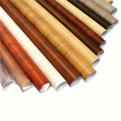 China Waterproof Natural Wood 3d Embossed Wallpaper Rolls PVC Self Adhesive Furniture Wallpaper Removable Film For Home Decorative for sale