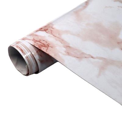 China 60cm Rolls Waterproof Marble Self-adhesive Kitchen Wallpaper 60cm Removable Waterproof Red Agate 3D Pattern Wall Papers for sale