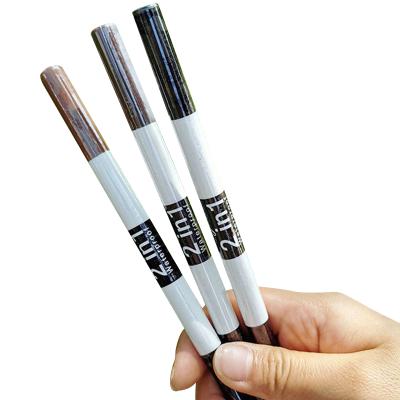 China Waterproof create your own logo 2 in 1 double head Matte Custom Liquid Eyeliner Long lasting four fork waterproof liquid eyebrow pencil for sale