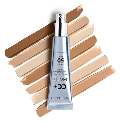 China Whitening Create Your Own Makeup Brand Vitamin C Moisturizer Waterproof Matte Foundation Private Label cc Cream Concealer Full Coverage for sale