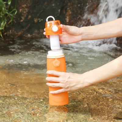 China Large Bule Hotel Water Purifier Housing Housing Straw Survival Straw UF Membrane Outdoor Water Filter Bottle for sale